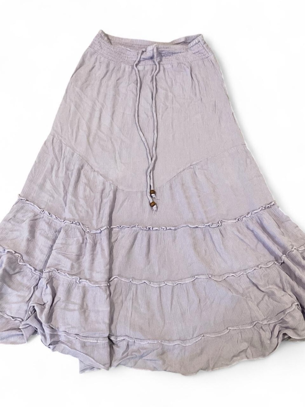 Women's Lavender Tiered Maxi Skirt